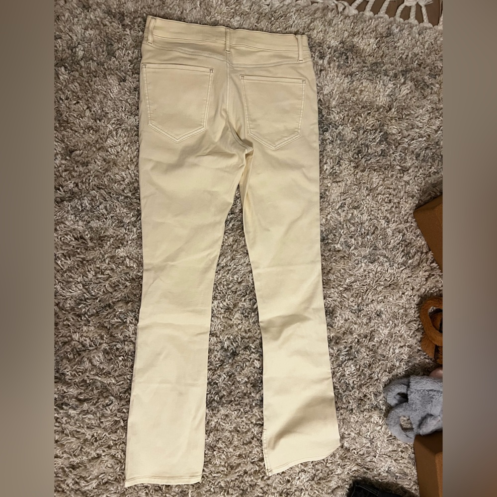 Express Cream Mid Rise Jeans - Picture 4 of 4